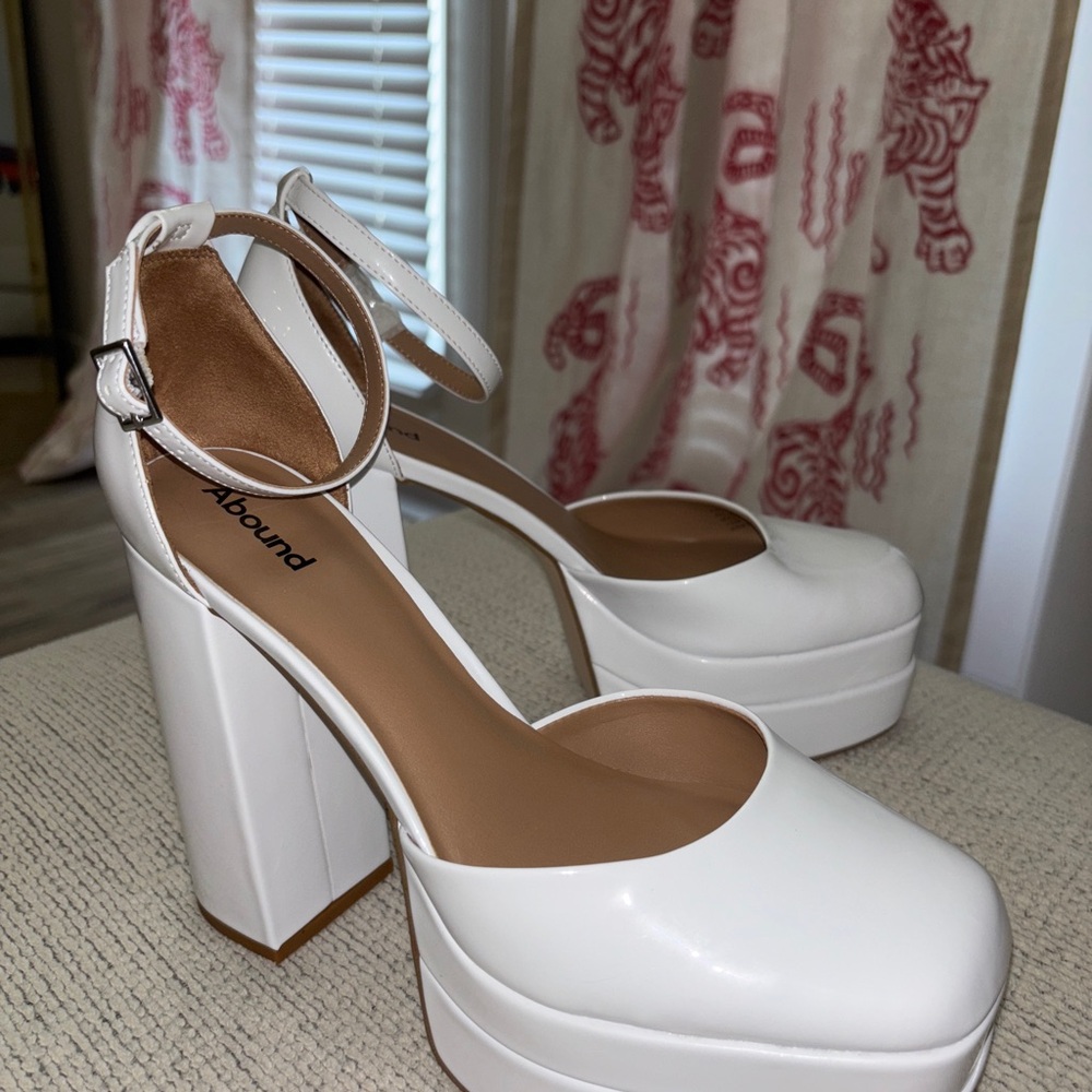 Abound White Platform Heels